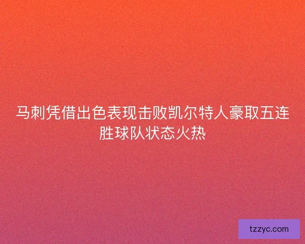 马刺凭借出色表现击败凯尔特人豪取五连胜球队状态火热